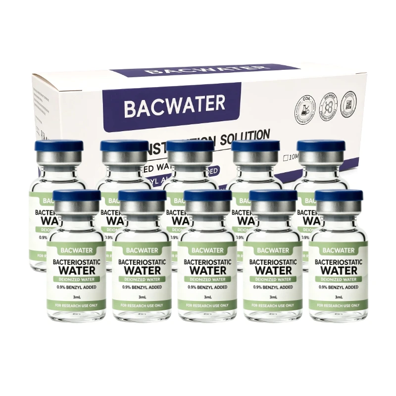 Portable 3ml Bacteriostatic Water Vials 10 Pack – Mini Bac Water with 0.9% Benzyl Alcohol